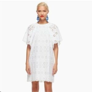 Kate Spade White Eyelet Shift Dress